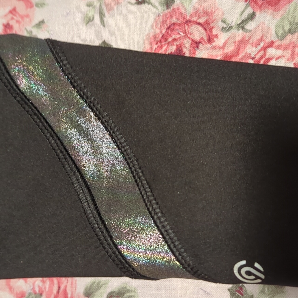 Black Metallic Multicolored Metallic Leggings - image 4